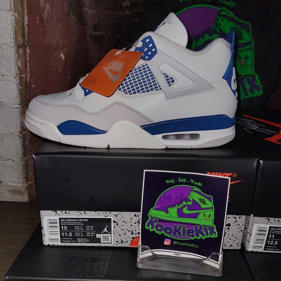 Jordan 4 Military Blue - Picture 2 of 5